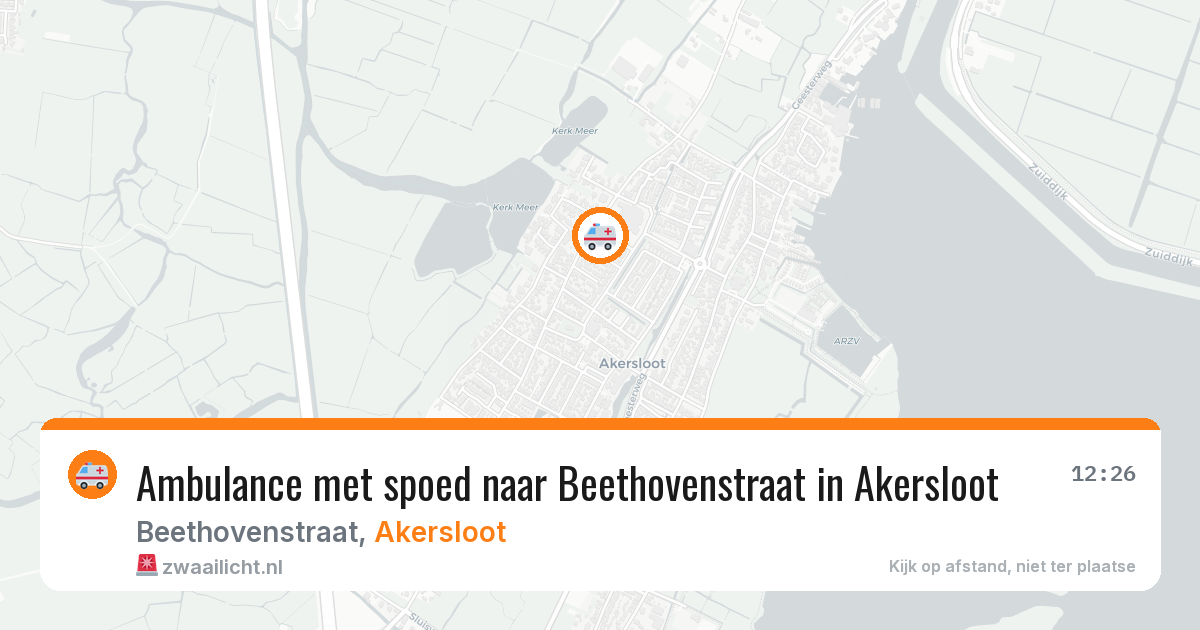 Ambulance met spoed naar Beethovenstraat in Akersloot — 4 aug 2026