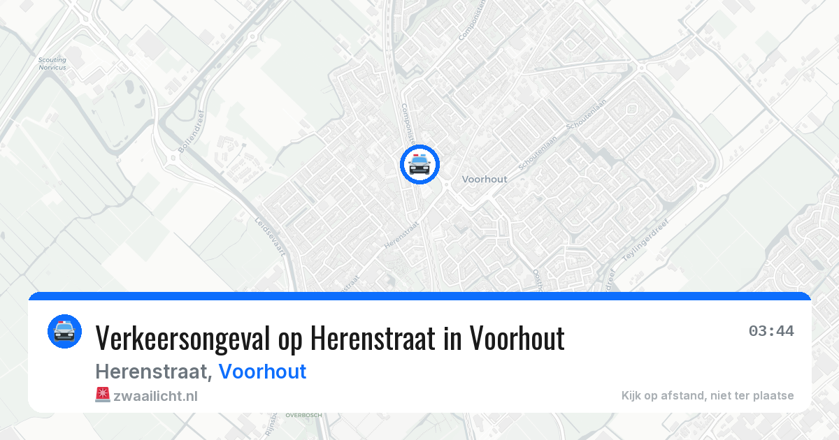Verkeersongeval op Herenstraat in Voorhout — 28 jun 2026