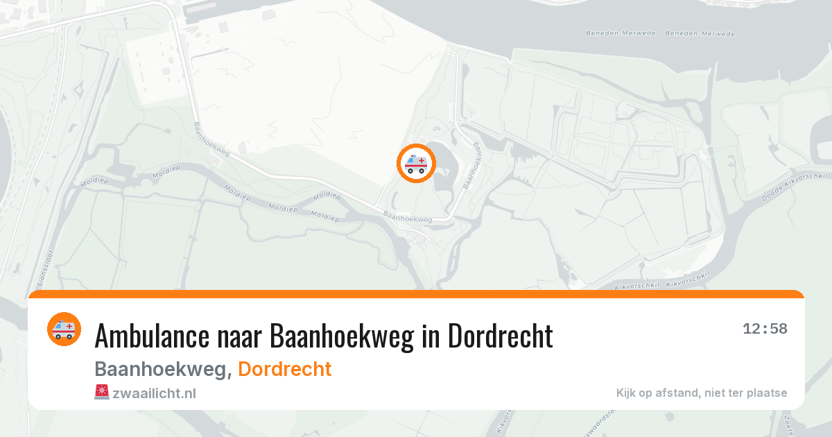 Ambulance naar Baanhoekweg in Dordrecht — 23 mrt 2026