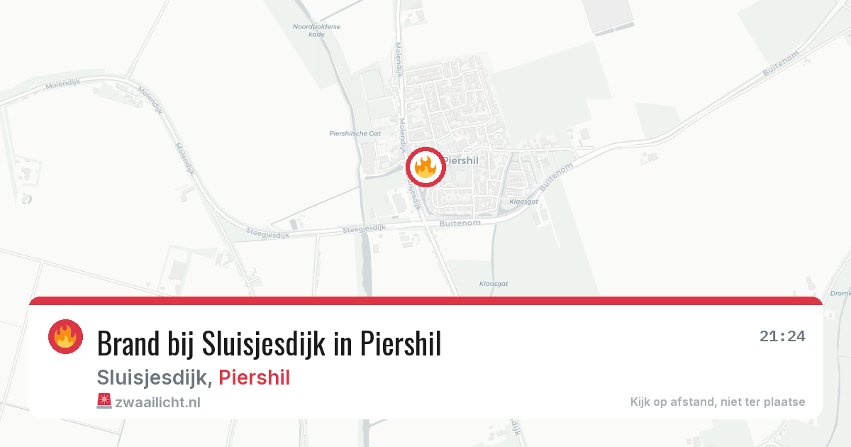 Brand bij Sluisjesdijk in Piershil — 19 feb 2026