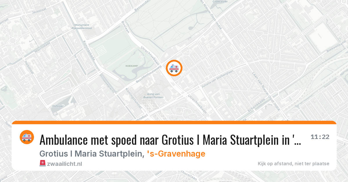 Ambulance met spoed naar Grotius I Maria Stuartplein in 's-Gravenhage — 11 feb 2026