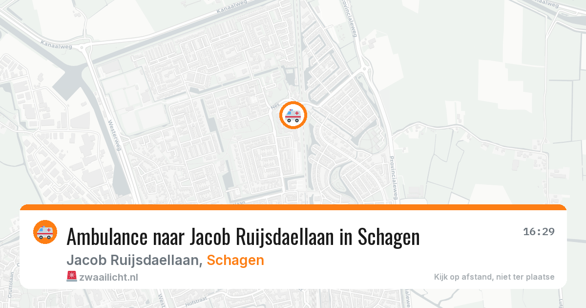 Ambulance naar Jacob Ruijsdaellaan in Schagen — 14 aug 2026