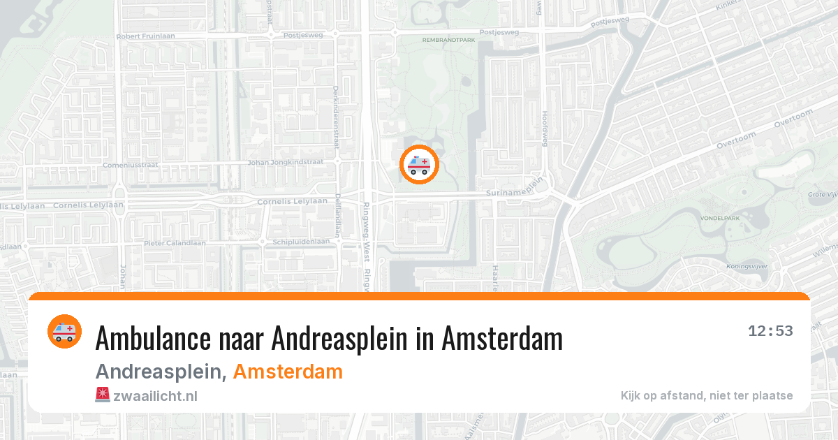 Ambulance naar Andreasplein in Amsterdam — 24 jun 2026