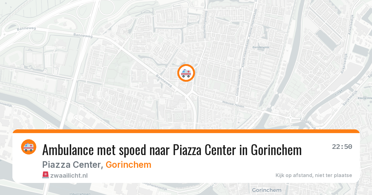 Ambulance met spoed naar Piazza Center in Gorinchem — 4 jul 2026