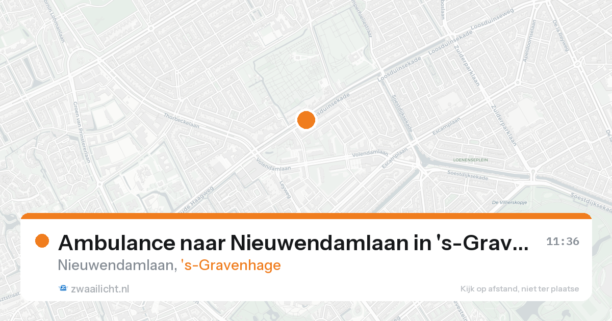 Ambulance naar Nieuwendamlaan in 's-Gravenhage — 19 aug 2026