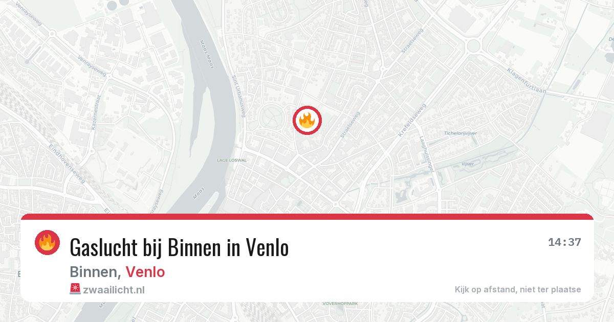 Gaslucht bij Binnen in Venlo — 8 aug 2026