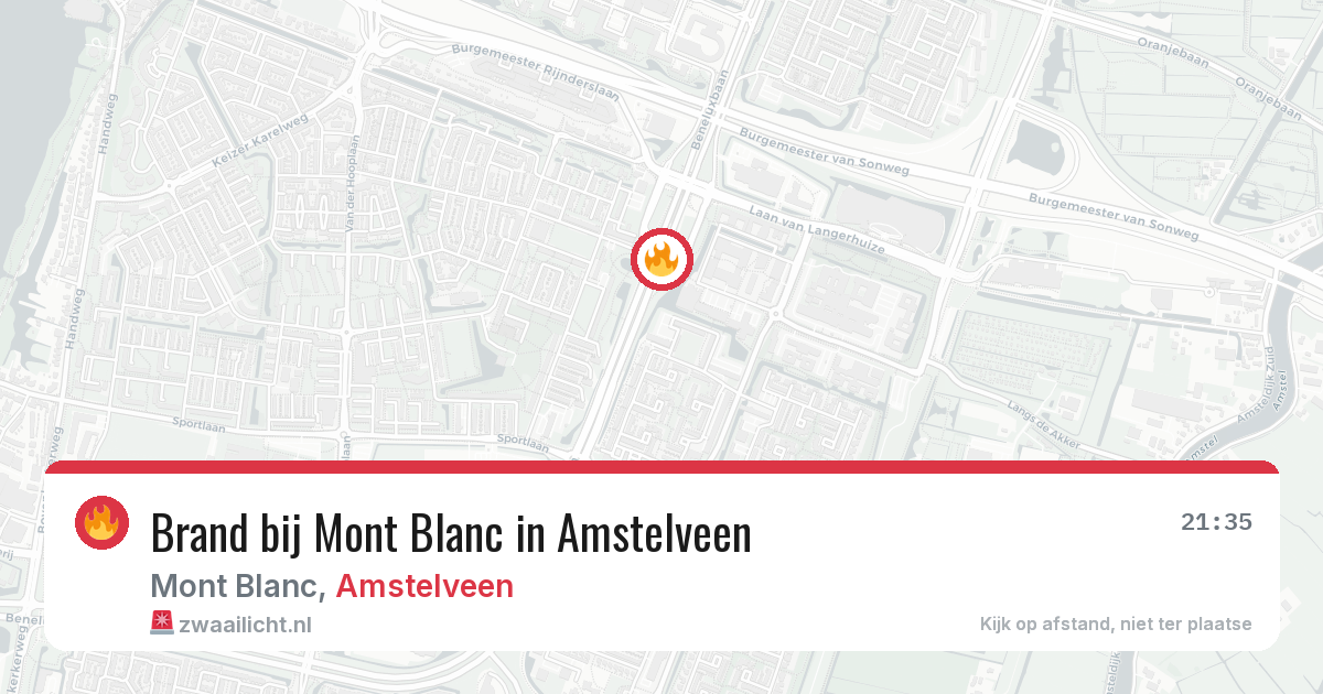 Brand bij Mont Blanc in Amstelveen — 26 jun 2026