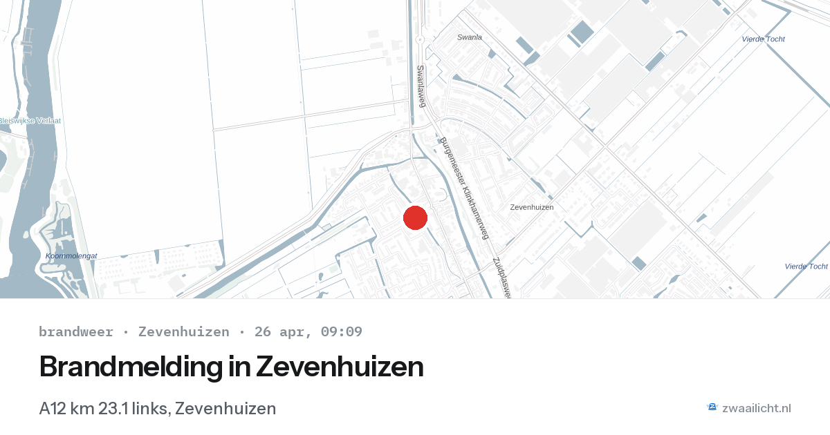 Brandmelding in Zevenhuizen — 26 apr 2026