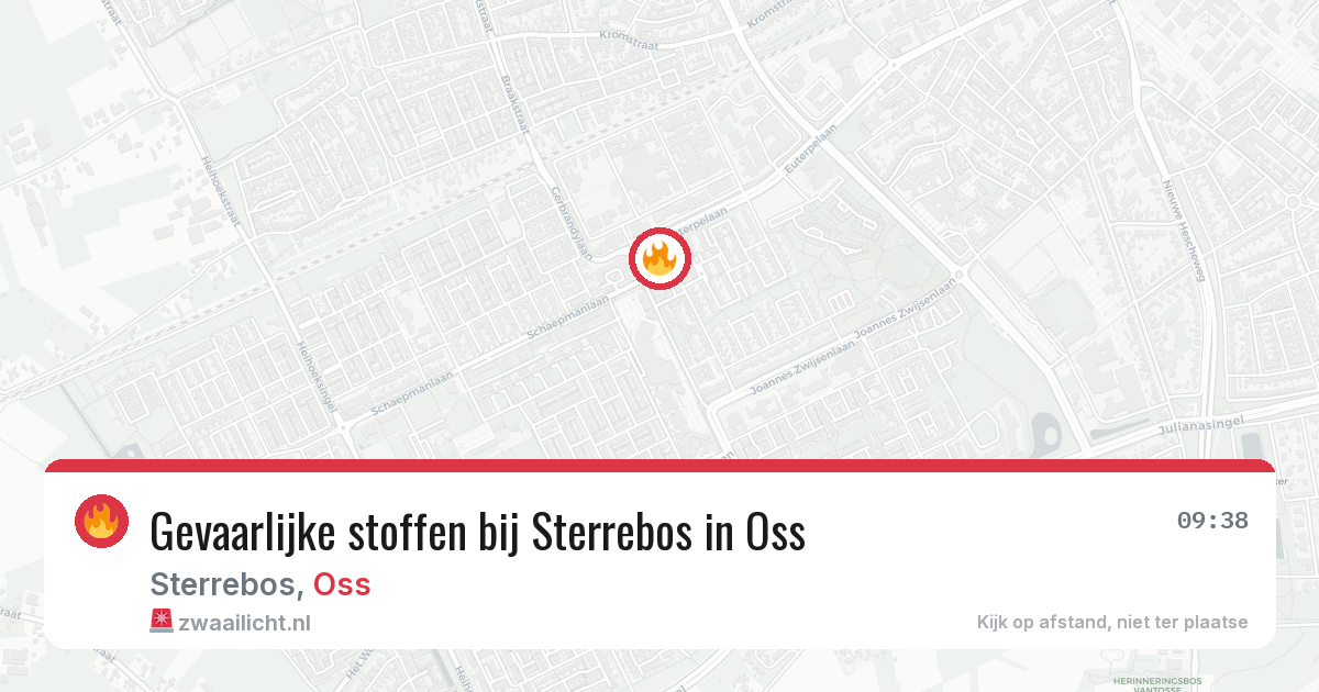 Gevaarlijke stoffen bij Sterrebos in Oss — 19 jan 2026