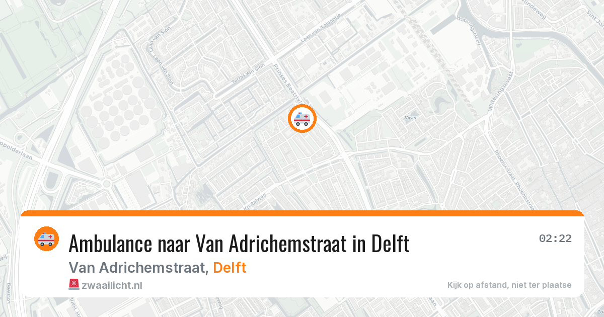 Ambulance naar Van Adrichemstraat in Delft — 28 jun 2026