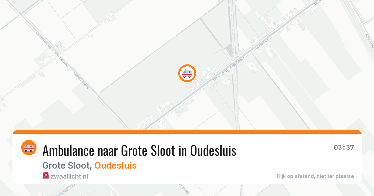 Ambulance naar Grote Sloot in Oudesluis — 20 jun 2026