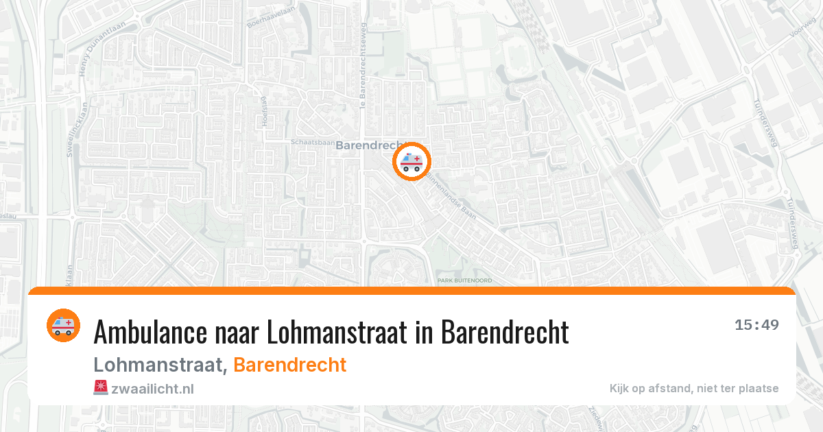 Ambulance naar Lohmanstraat in Barendrecht — 5 apr 2026