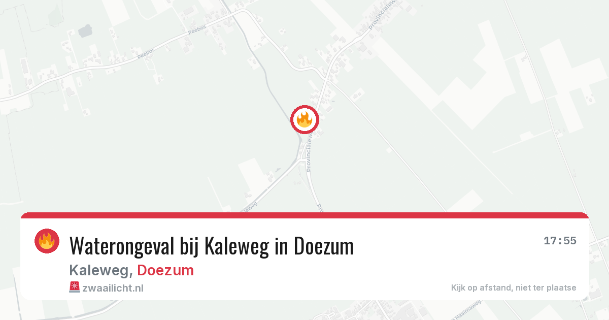 Waterongeval bij Kaleweg in Doezum — 21 mrt 2026