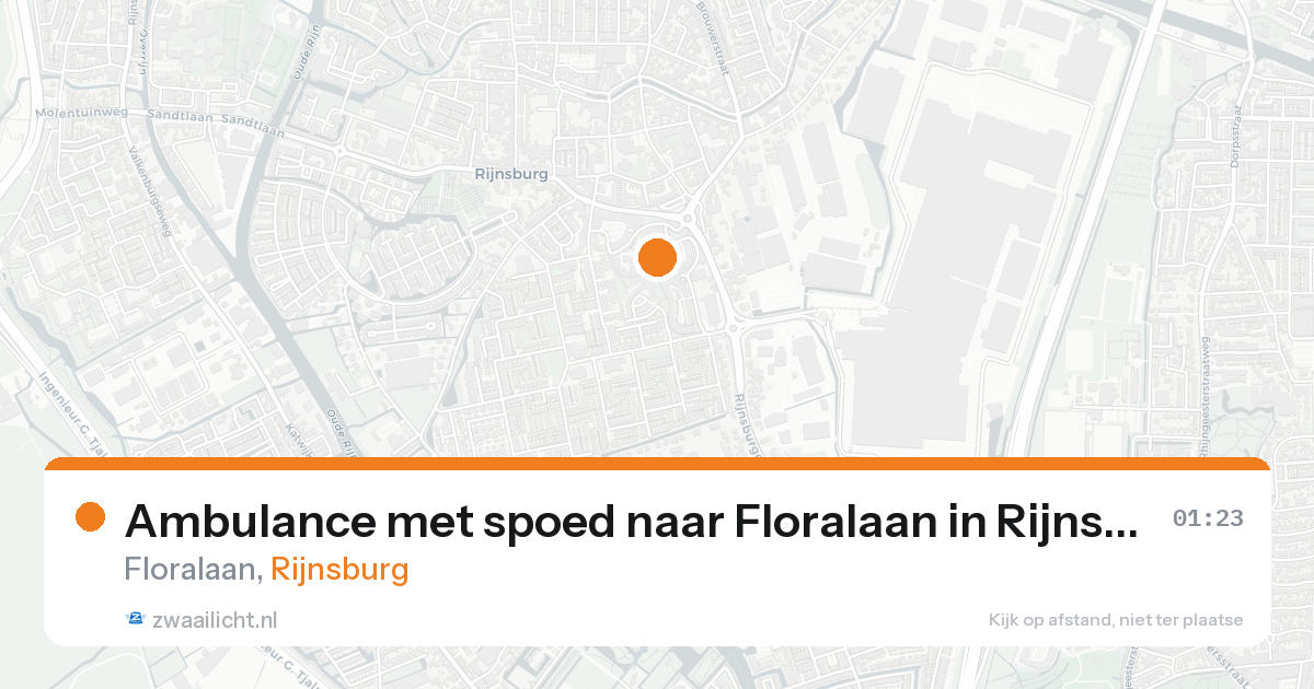 Ambulance met spoed naar Floralaan in Rijnsburg — 19 aug 2026