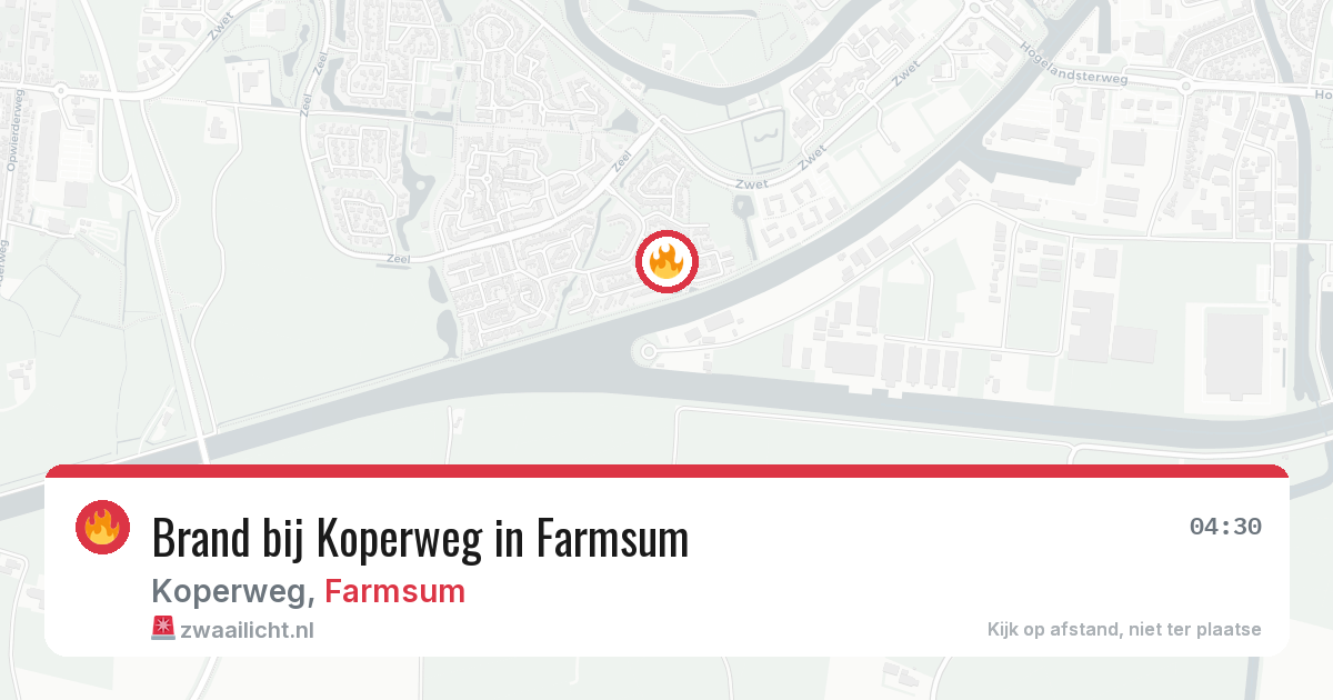 Brand bij Koperweg in Farmsum — 1 jun 2026