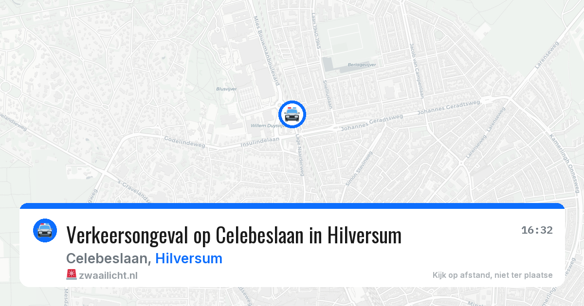 Verkeersongeval op Celebeslaan in Hilversum — 23 mei 2026