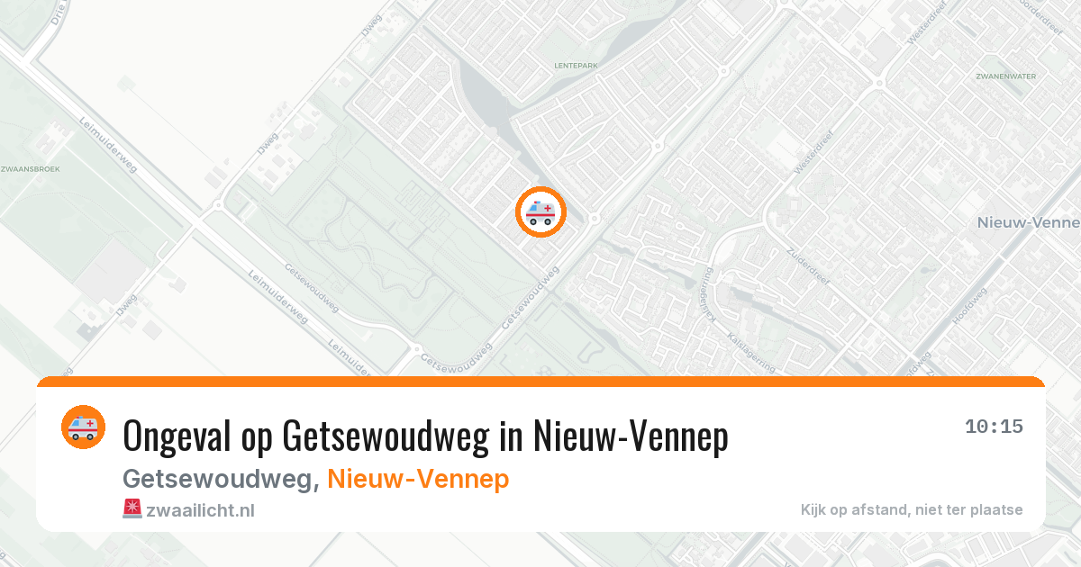 Ongeval op Getsewoudweg in Nieuw-Vennep — 17 jan 2026