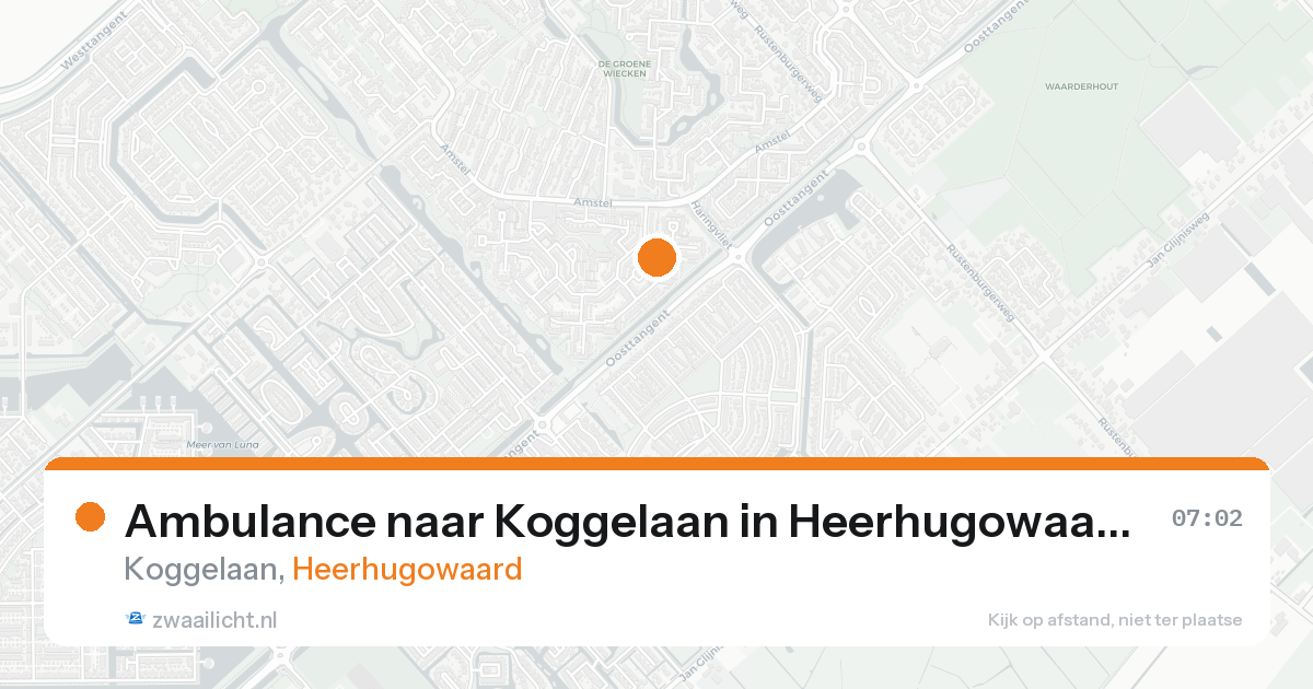 Ambulance naar Koggelaan in Heerhugowaard — 15 aug 2026