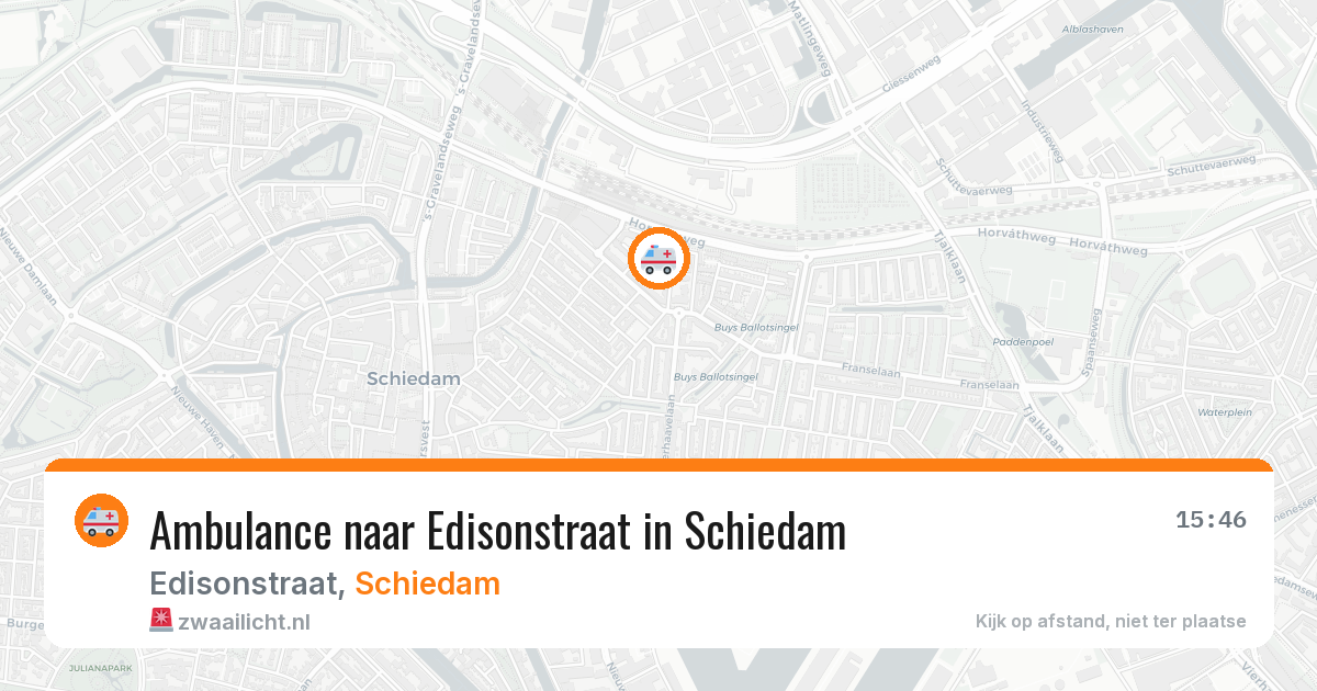 Ambulance naar Edisonstraat in Schiedam — 5 jun 2026
