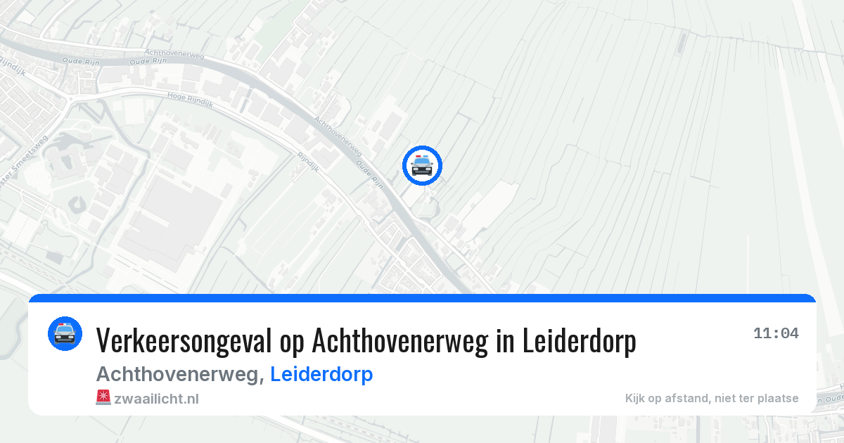 Verkeersongeval op Achthovenerweg in Leiderdorp — 26 jun 2026