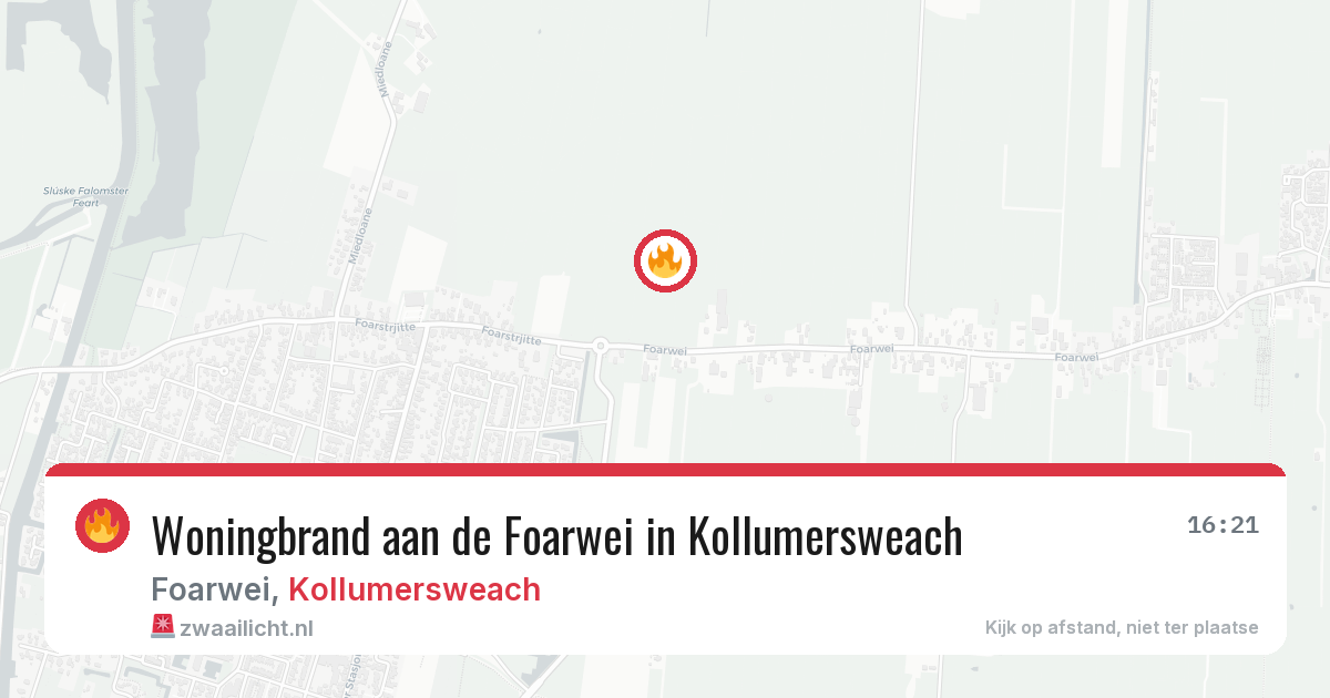 Woningbrand aan de Foarwei in Kollumersweach — 11 apr 2026