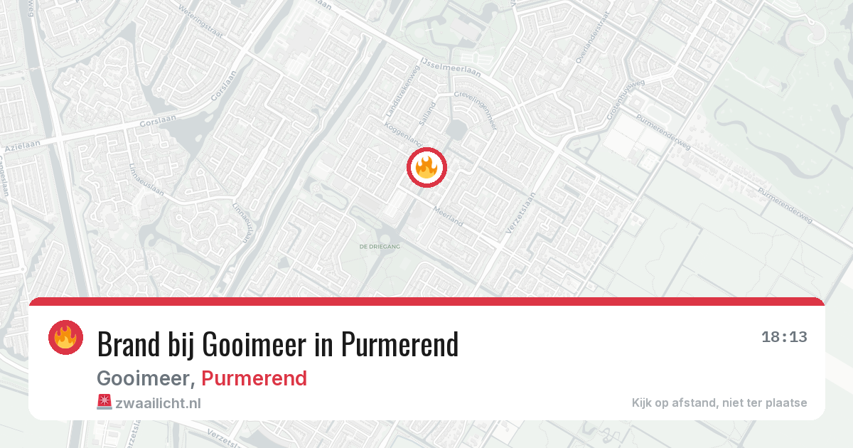 Brand bij Gooimeer in Purmerend — 12 jun 2026