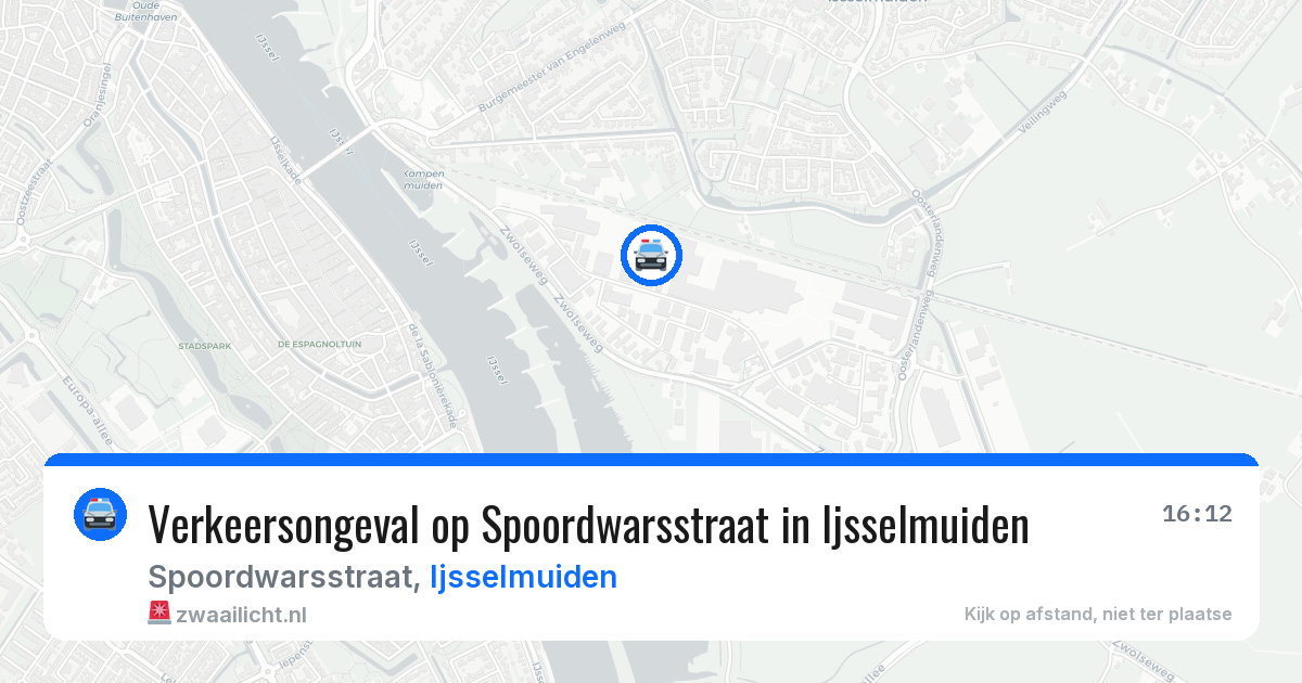 Verkeersongeval op Spoordwarsstraat in Ijsselmuiden — 2 apr 2026