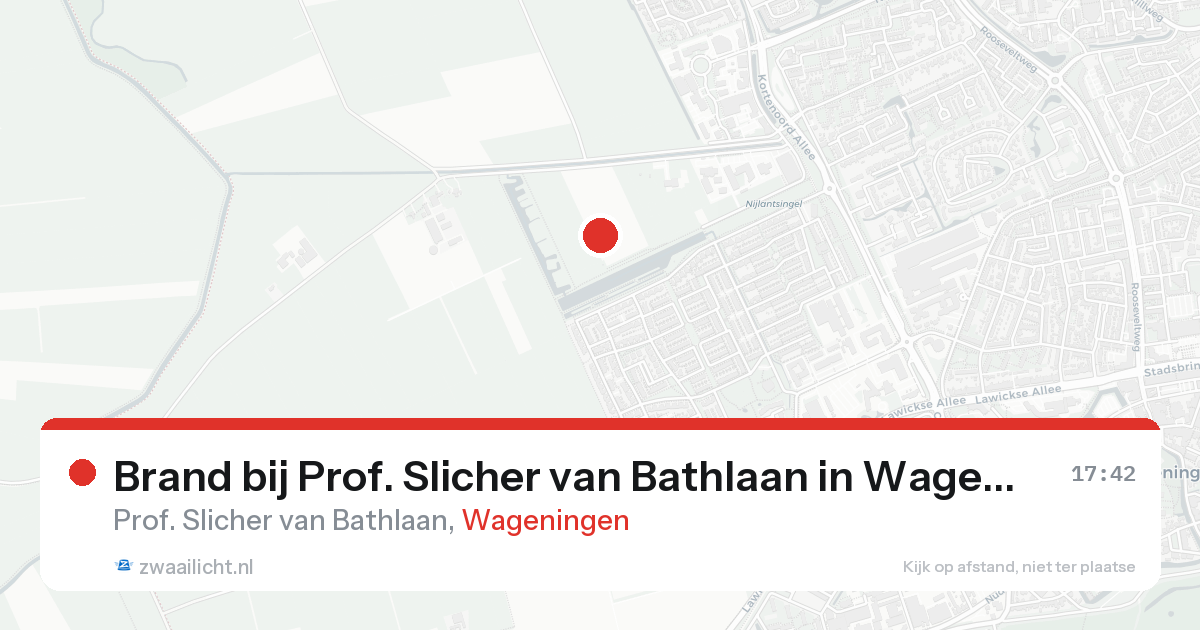 Brand bij Prof. Slicher van Bathlaan in Wageningen — 4 mrt 2026