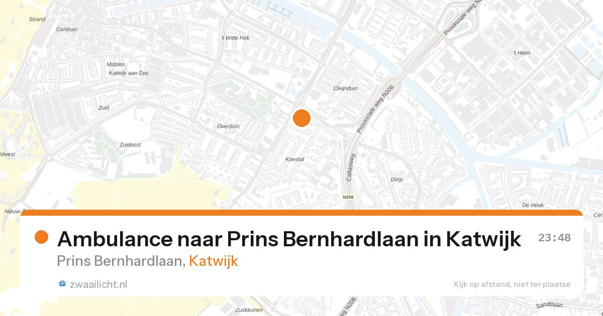 Ambulance naar Prins Bernhardlaan in Katwijk — 13 jul 2026