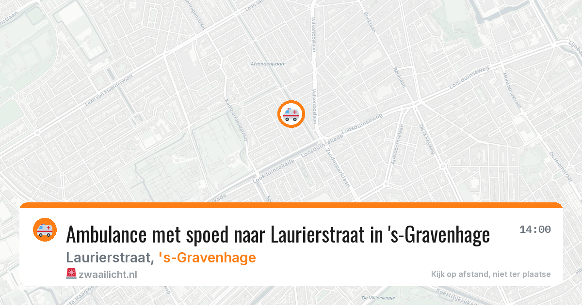 Ambulance met spoed naar Laurierstraat in 's-Gravenhage — 19 apr 2026