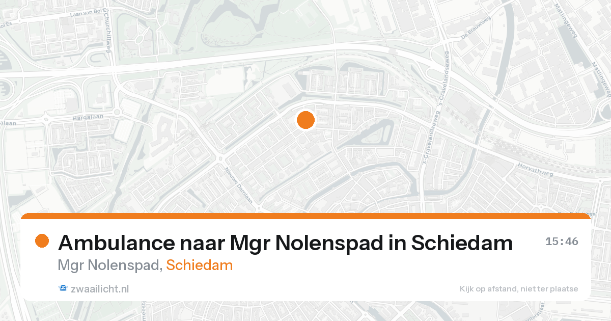 Ambulance naar Mgr Nolenspad in Schiedam — 25 aug 2026