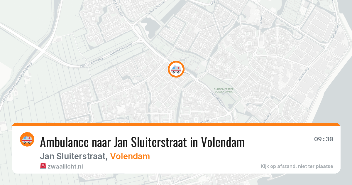 Ambulance naar Jan Sluiterstraat in Volendam — 14 jul 2026