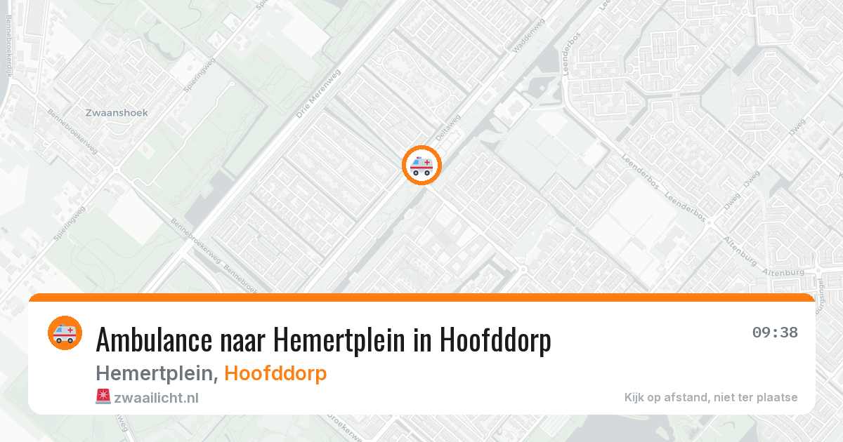 Ambulance naar Hemertplein in Hoofddorp — 12 jul 2026
