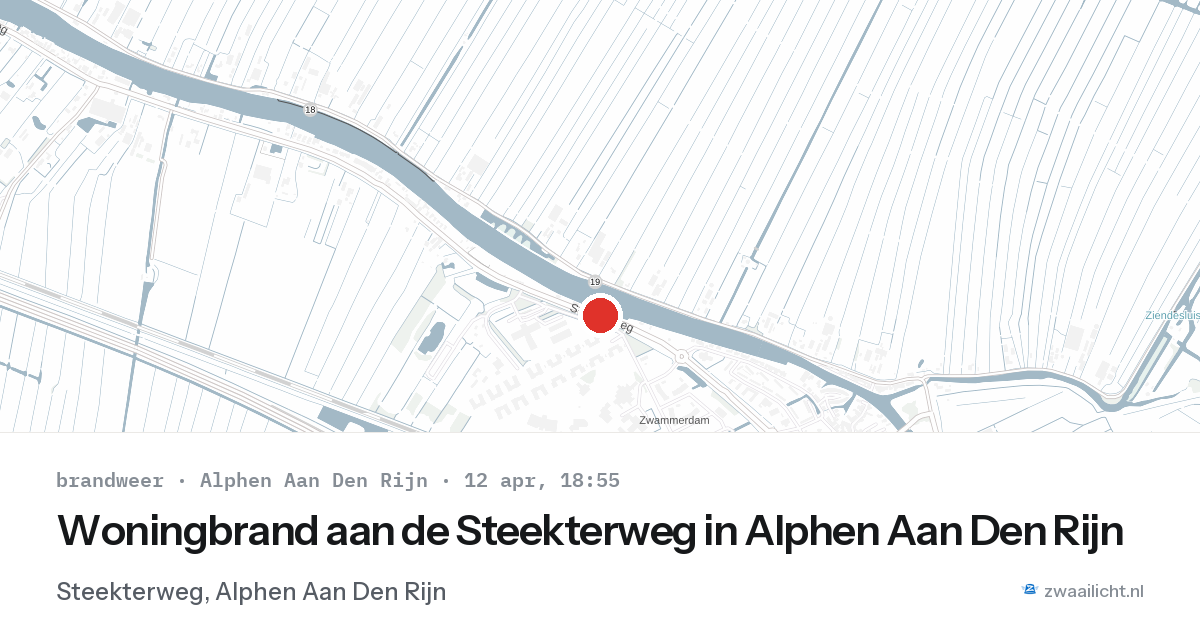 Woningbrand aan de Steekterweg in Alphen Aan Den Rijn — 12 apr 2026