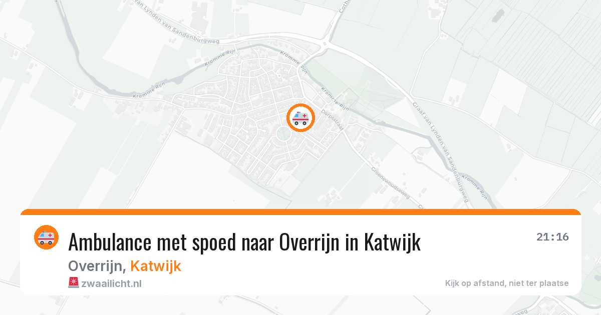 Ambulance met spoed naar Overrijn in Katwijk — 29 jan 2026