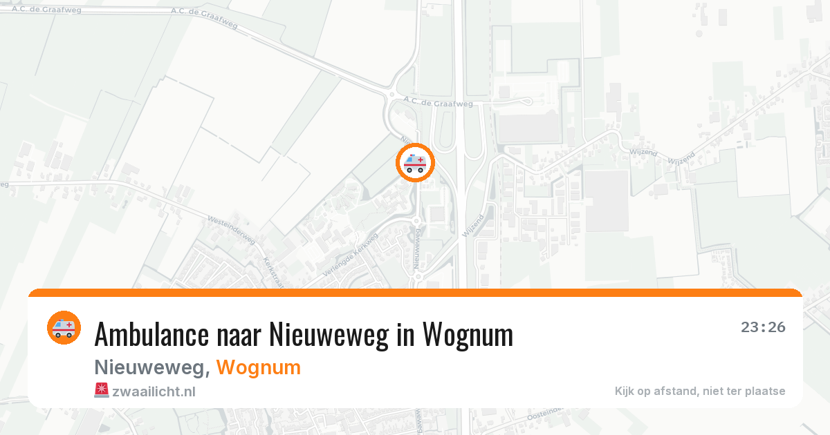 Ambulance naar Nieuweweg in Wognum — 13 aug 2026