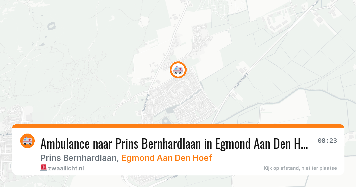 Ambulance naar Prins Bernhardlaan in Egmond Aan Den Hoef — 27 jun 2026