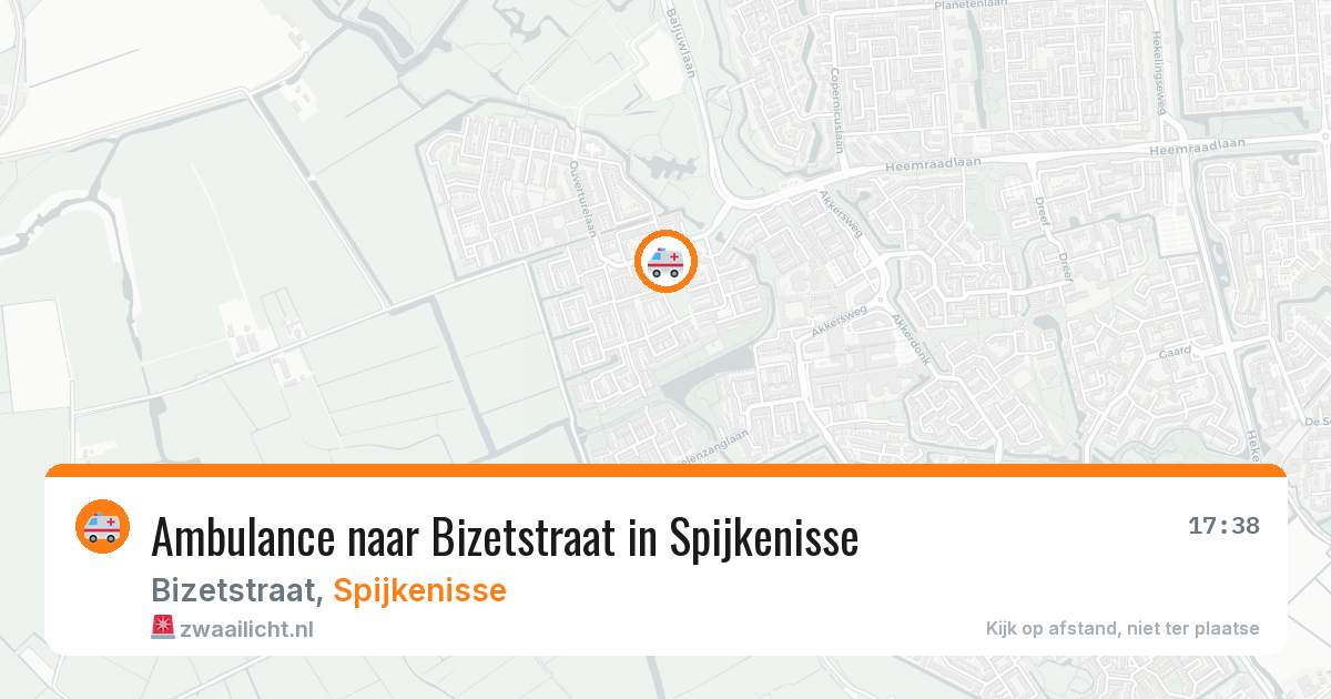 Ambulance naar Bizetstraat in Spijkenisse — 27 jun 2026