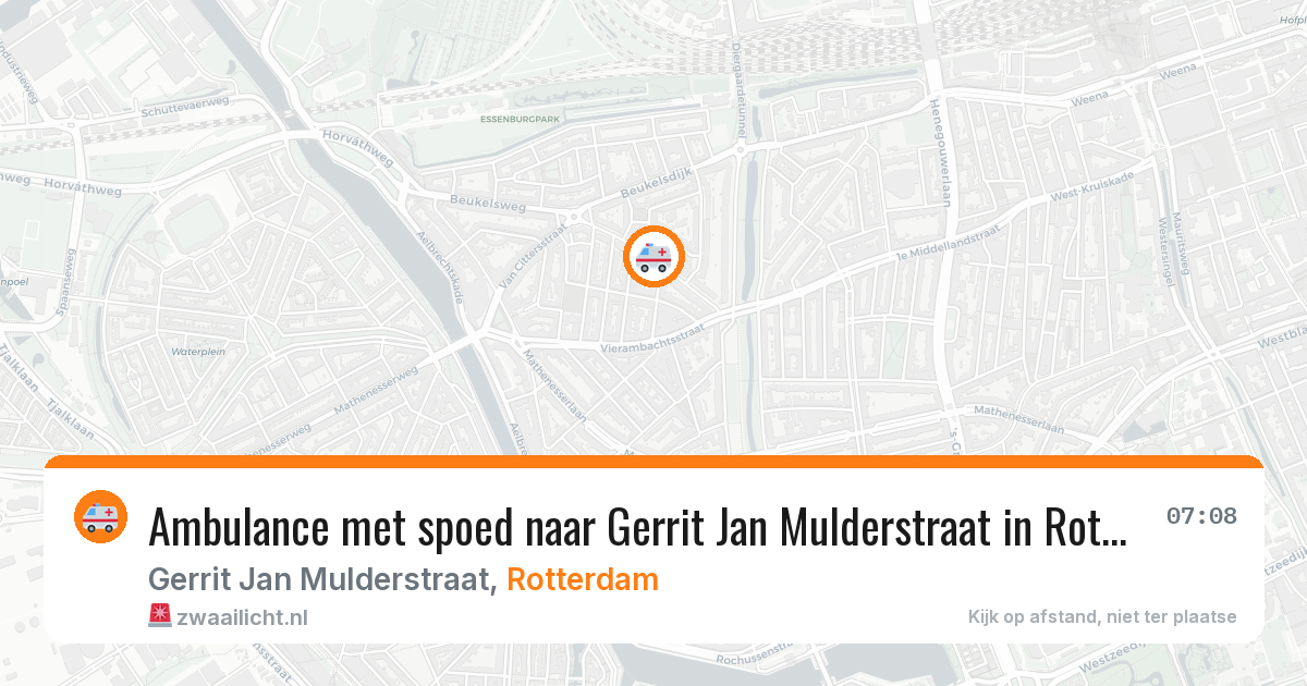 Ambulance met spoed naar Gerrit Jan Mulderstraat in Rotterdam — 25 mrt 2026