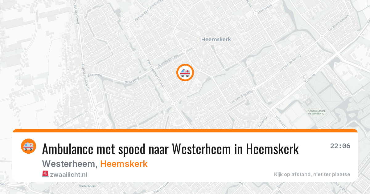 Ambulance met spoed naar Westerheem in Heemskerk — 27 mei 2026