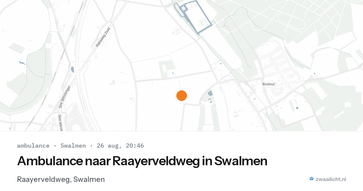 Ambulance naar Raayerveldweg in Swalmen — 26 aug 2026