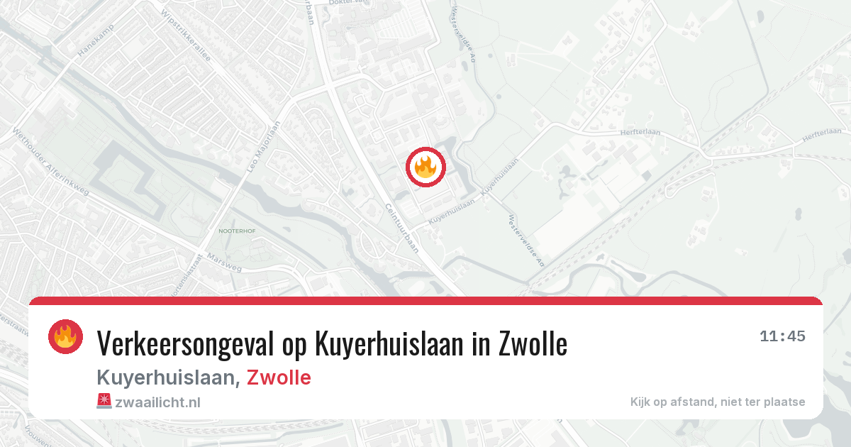 Verkeersongeval op Kuyerhuislaan in Zwolle — 4 aug 2026