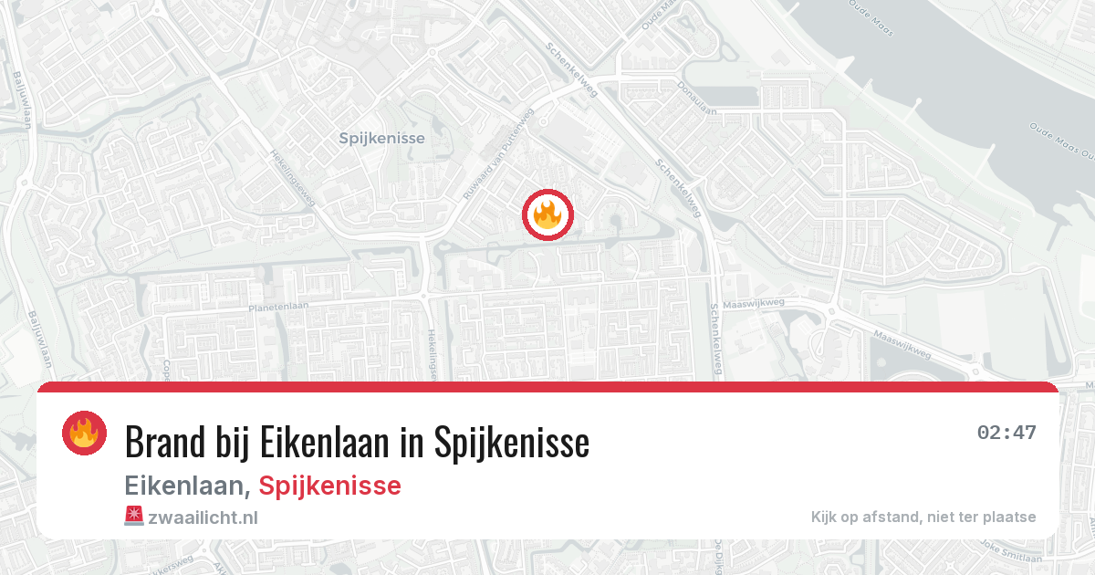Brand bij Eikenlaan in Spijkenisse — 14 aug 2026