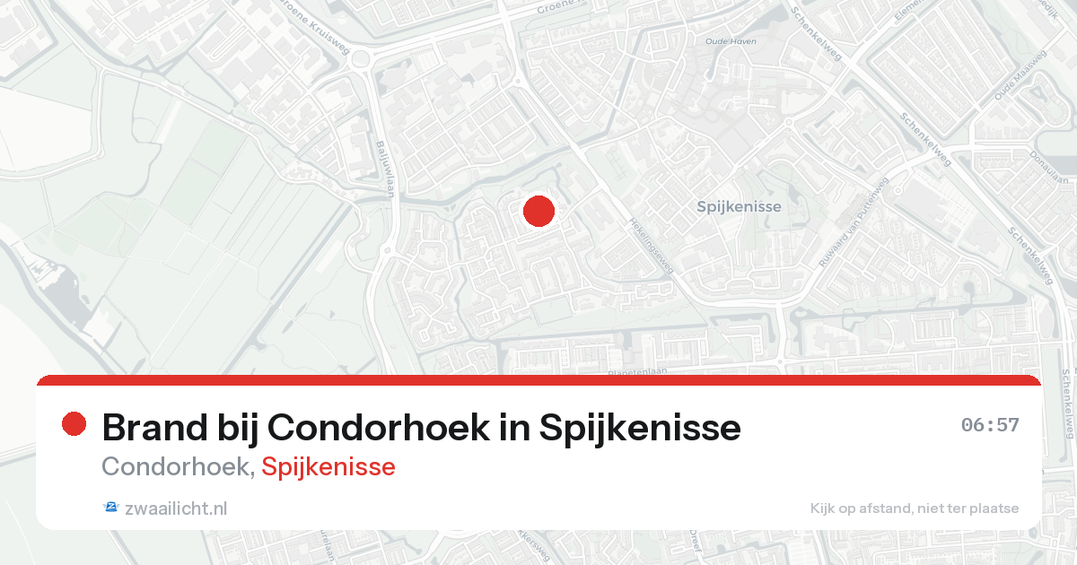 Brand bij Condorhoek in Spijkenisse — 22 aug 2026
