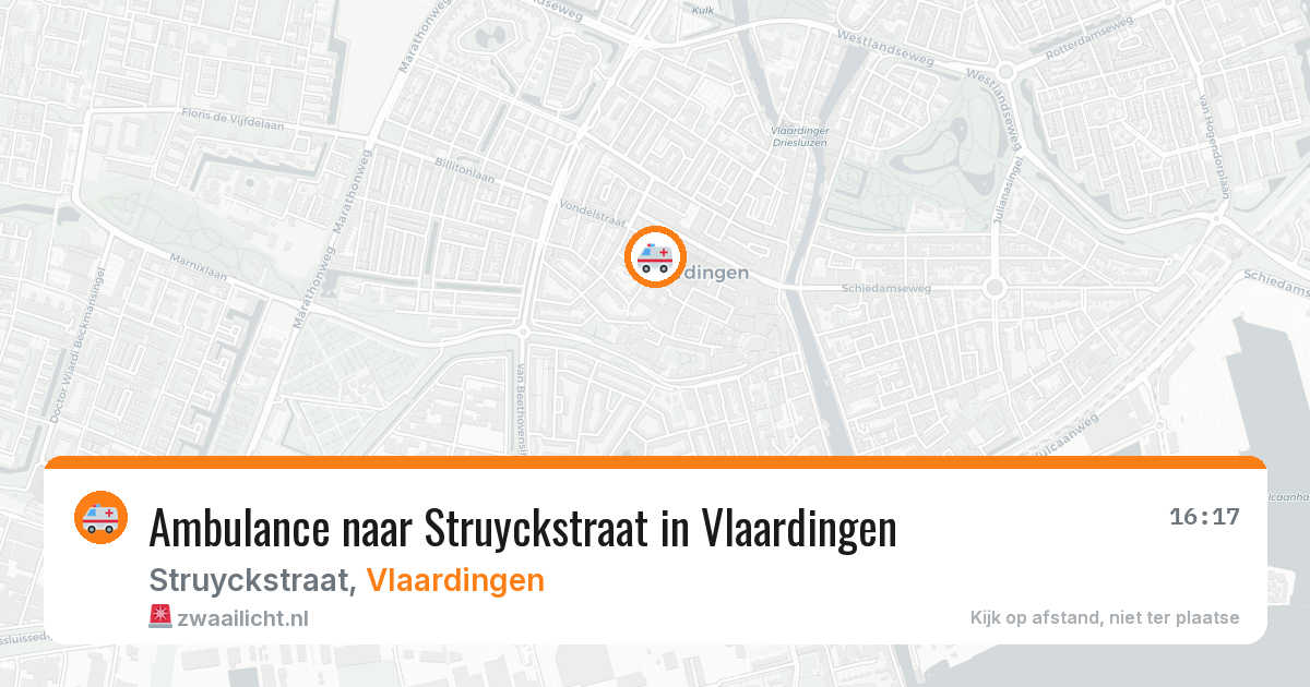 Ambulance naar Struyckstraat in Vlaardingen — 17 jul 2026