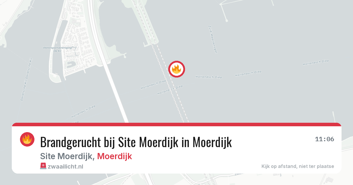 Brandgerucht bij Site Moerdijk in Moerdijk — 29 jun 2026