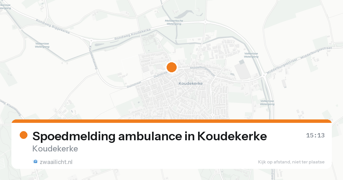 Spoedmelding ambulance in Koudekerke — 17 aug 2026