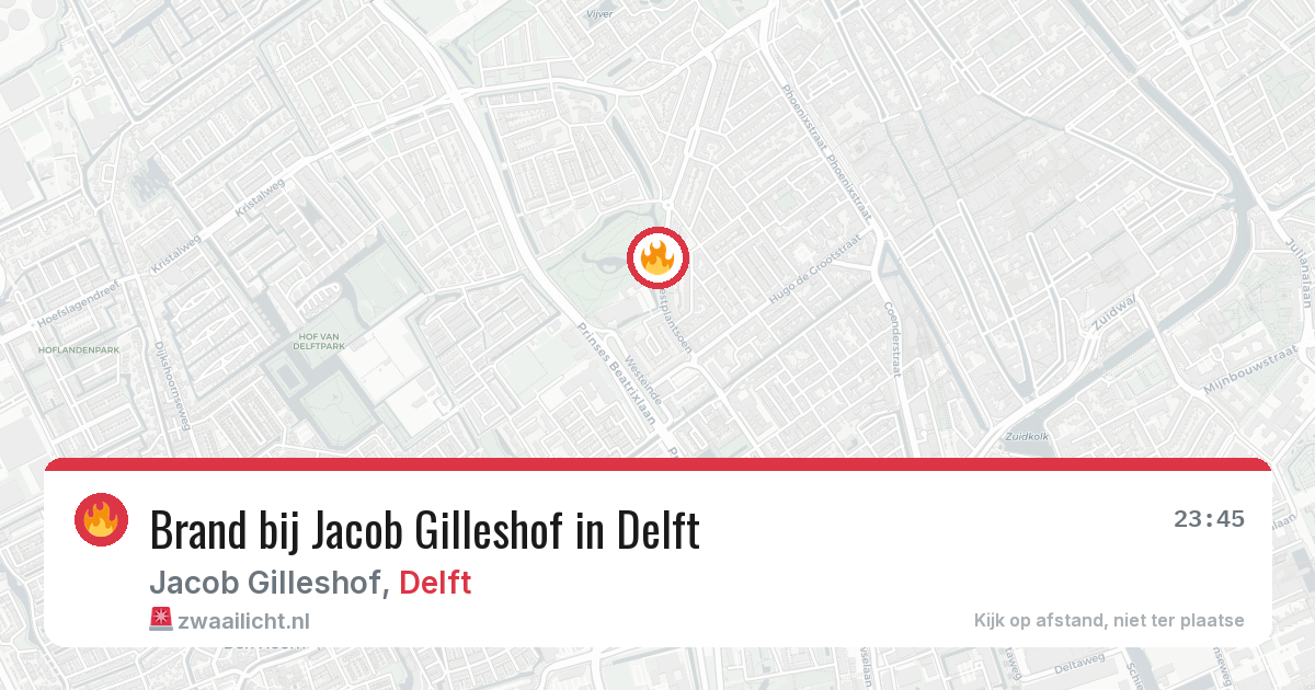 Brand bij Jacob Gilleshof in Delft — 2 jun 2026