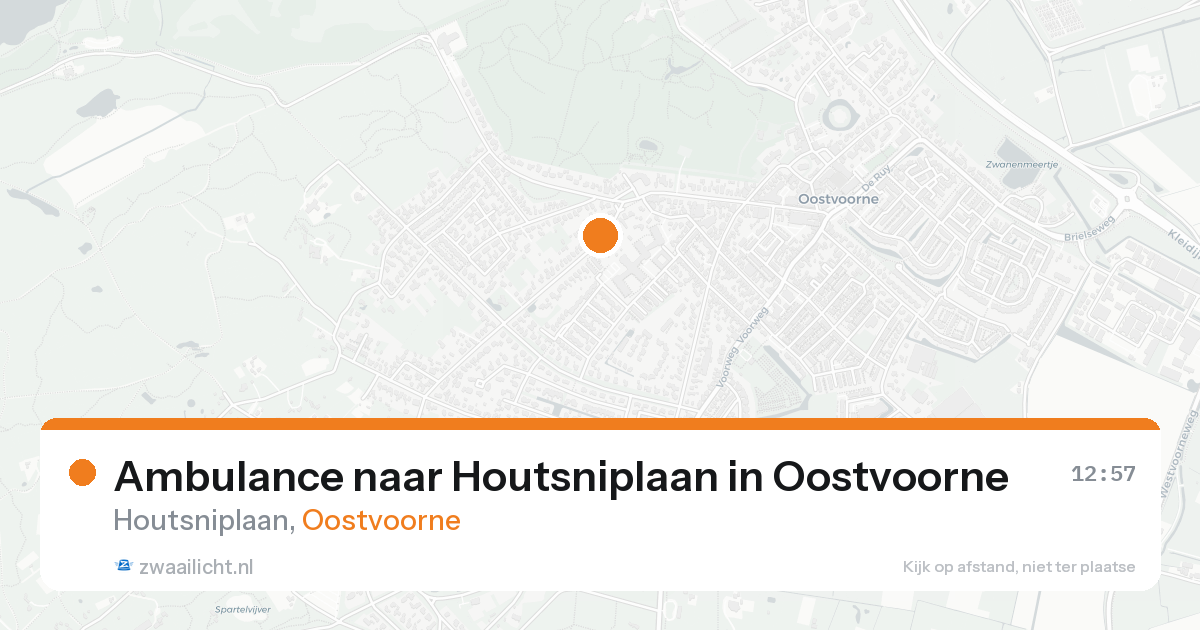 Ambulance naar Houtsniplaan in Oostvoorne — 16 aug 2026