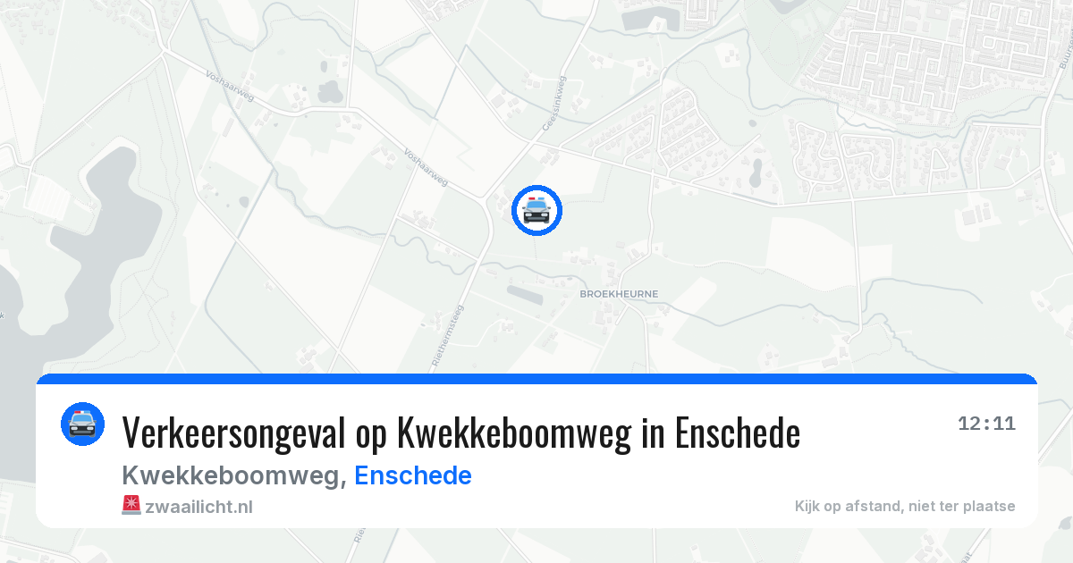 Verkeersongeval op Kwekkeboomweg in Enschede — 20 jun 2026